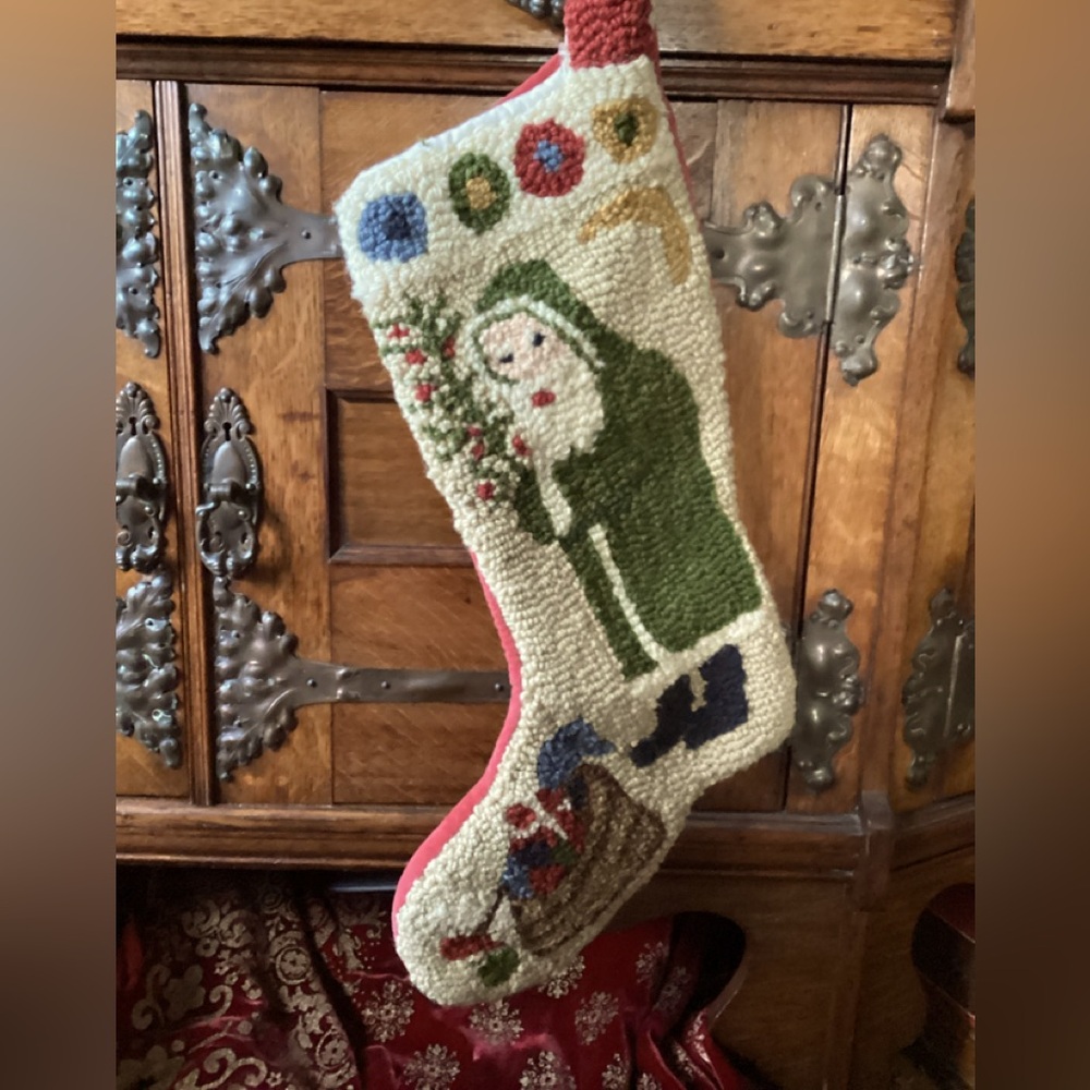 Laura Megroz: Hand-Hooked Christmas Stocking 
2003